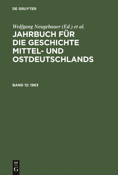 Buch 1963 Historische Kommission