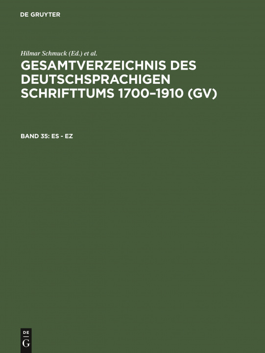 Knjiga Es - EZ Hilmar Schmuck