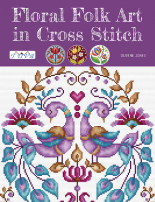 Książka Floral Folk Art in Cross Stitch Durene Jones