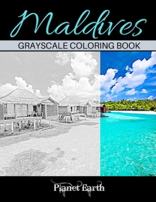 Kniha Maldives Grayscale Coloring Book: Adults Coloring Book with Beautiful Images of the Beach in Maldives. Planet Earth
