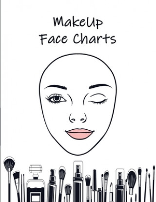 Книга MakeUp Face Charts: Paper Practice Face Charts For Makeup Artists Black Lotus Print