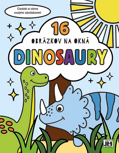 Kniha 16 obrázkov na okná Dinosaury 