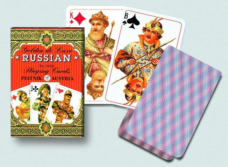 Printed items Piatnik - Golden Russian, 55 Cards, SF 