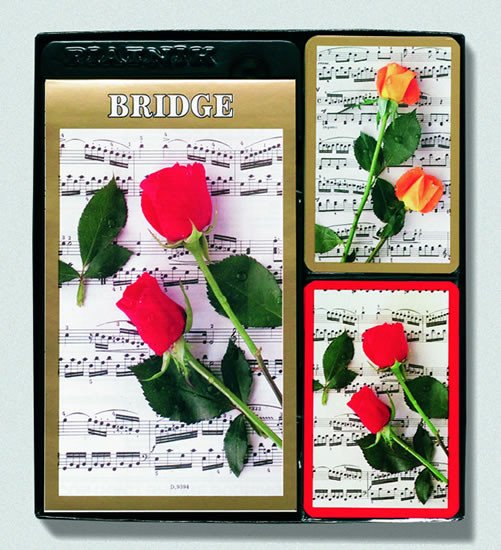 Tiskovina Piatnik Bridžová sada Hudba a růže 