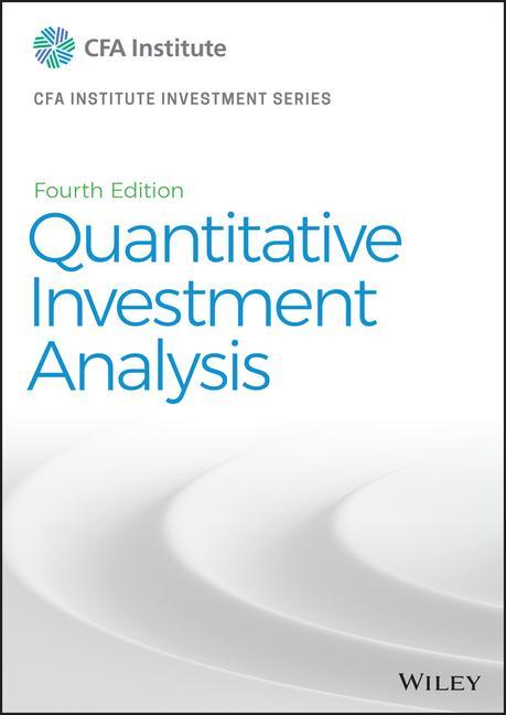 Kniha Quantitative Investment Analysis, Fourth Edition 
