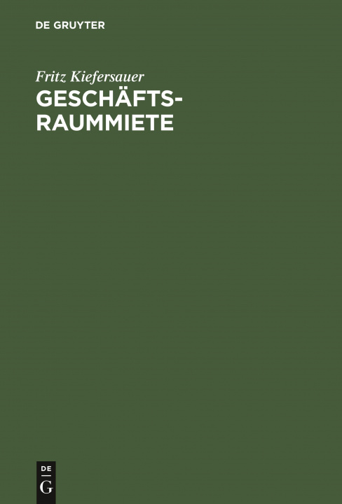 Boek Geschaftsraummiete Fritz Kiefersauer