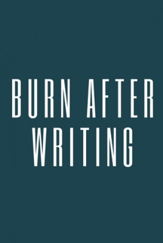 Carte burn after writing: burn after writing book Pretty Press
