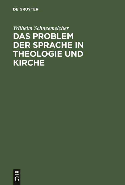 Buch Problem Der Sprache in Theologie Und Kirche 