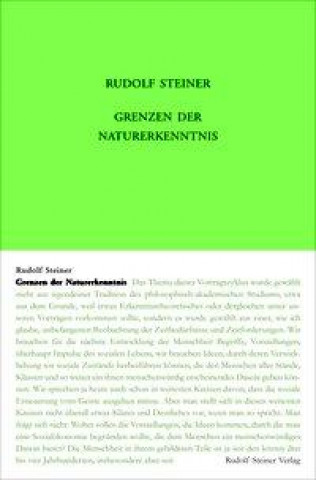 Könyv Grenzen der Naturerkenntnis Rudolf Steiner