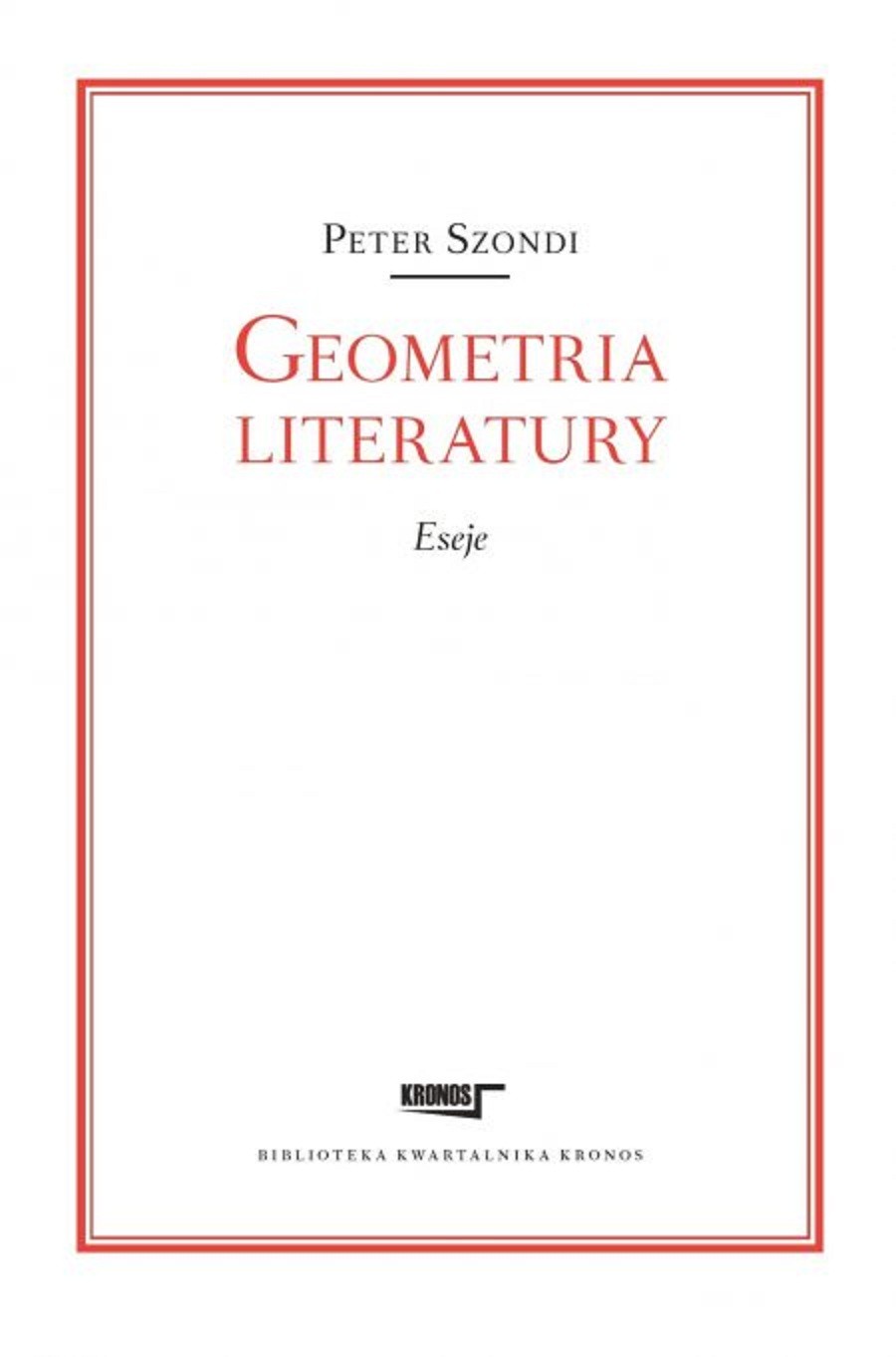 Könyv Geometria literatury Eseje Szondi Peter