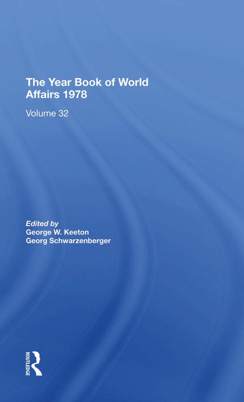 Libro Year Book of World Affairs 1978 George W. Keeton
