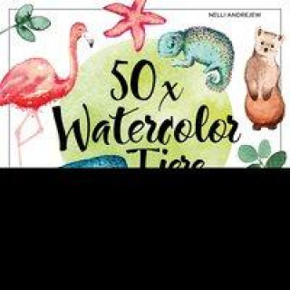 Kniha 50 x Watercolor Tiere 