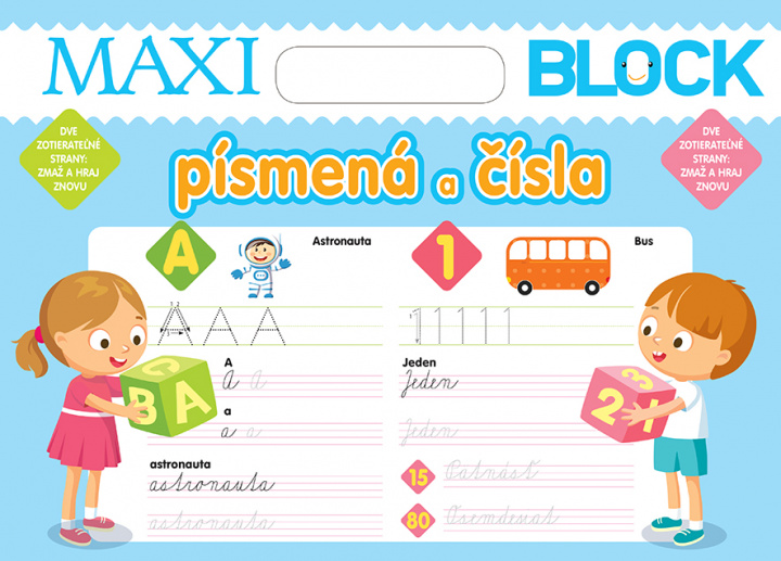 Artykuły papiernicze Maxi Blok - písmená a čísla 