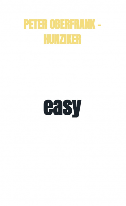 Knjiga easy Peter Oberfrank - Hunziker