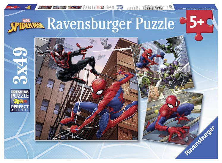 Joc / Jucărie Puzzle Spiderman v akci/3x49 dílků 