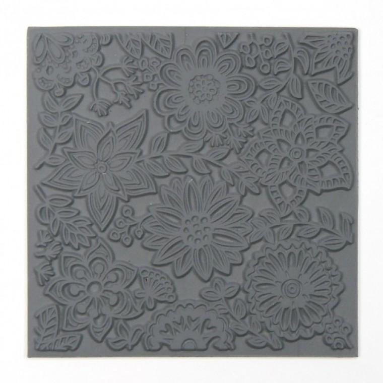 Könyv CERNIT polymerová textura - květy 90 x 90mm 