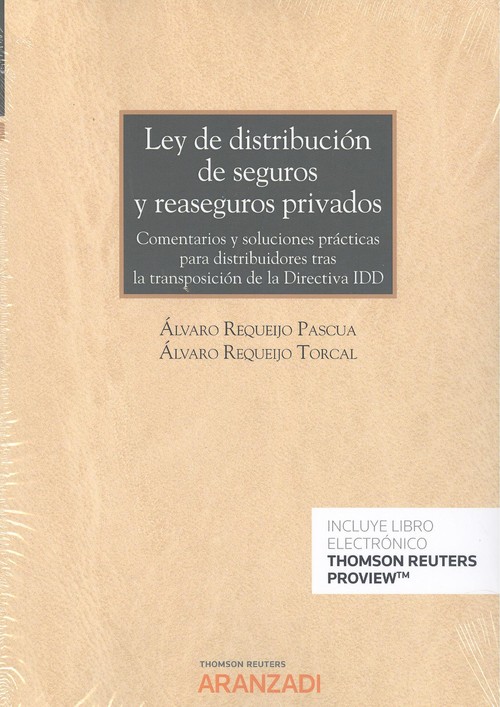 Knjiga Ley de distribución de seguros y reaseguros privados (Papel + e-book) ALVARO RQUEIJO