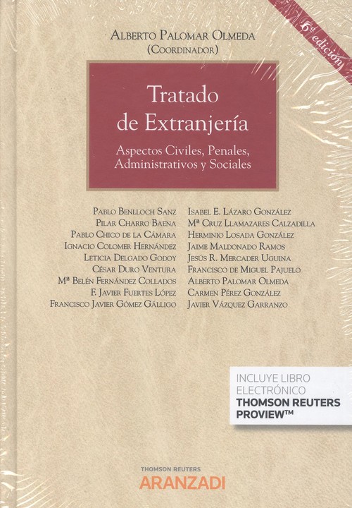 Kniha Tratado de Extranjería (Papel + e-book) ALBERTO PALOMAR OLMEDA