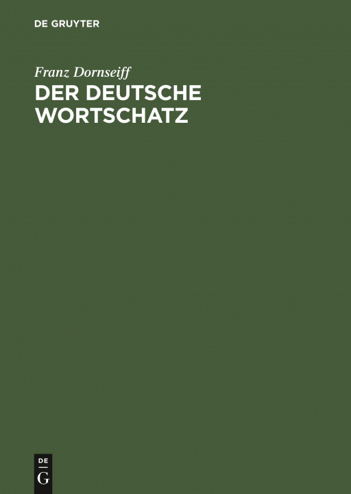 Kniha Der Deutsche Wortschatz 
