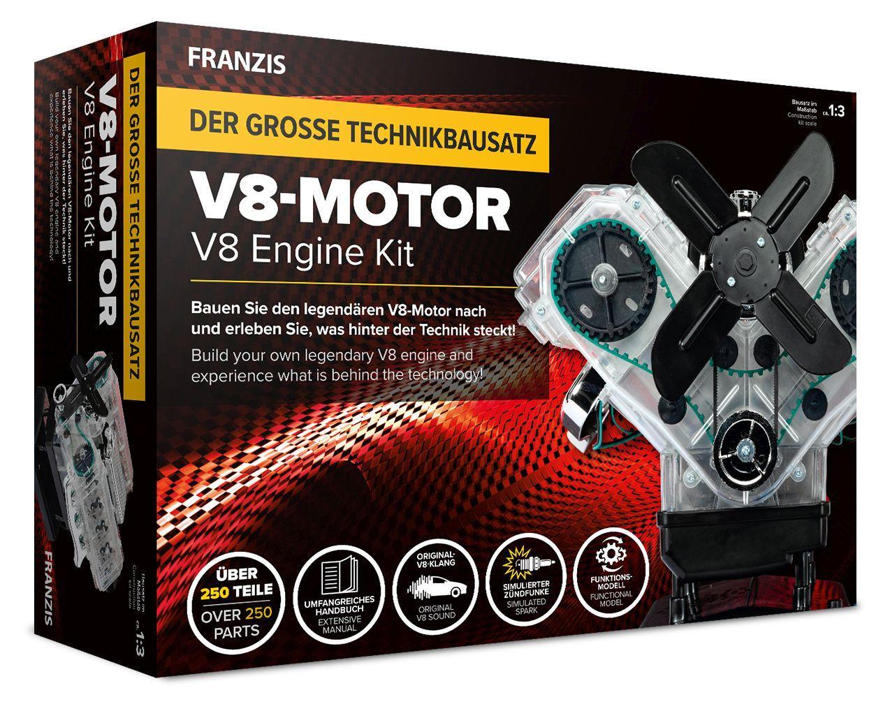 Gioco/giocattolo Der große Technikbausatz V8-Motor Franzis