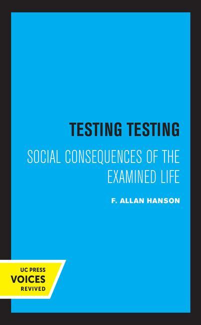 Knjiga Testing Testing F. Allan Hanson