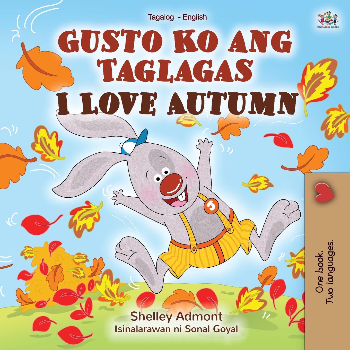 Carte I Love Autumn (Tagalog English bilingual children's book) Kidkiddos Books