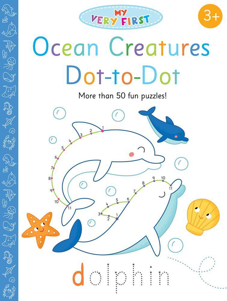 Knjiga Ocean Creatures Dot-to-Dot Elizabeth Golding