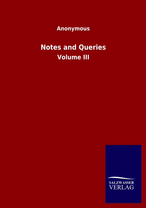 Carte Notes and Queries Anonymous