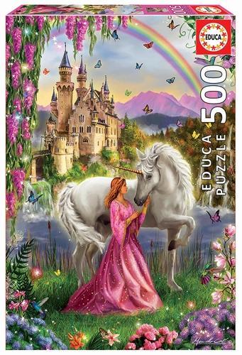Hra/Hračka Educa Puzzle.  Fairy and Unicorn 500 Teile 