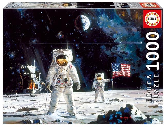 Joc / Jucărie Educa Puzzle.  First men on the moon 1000 Teile 