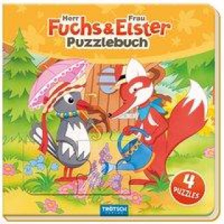 Carte Trötsch Unser Sandmännchen Puzzlebuch mit 4 Puzzle Fuchs und Elster 