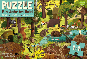 Játék Ein Jahr im Wald - Frühling. Puzzle 54 Teile 