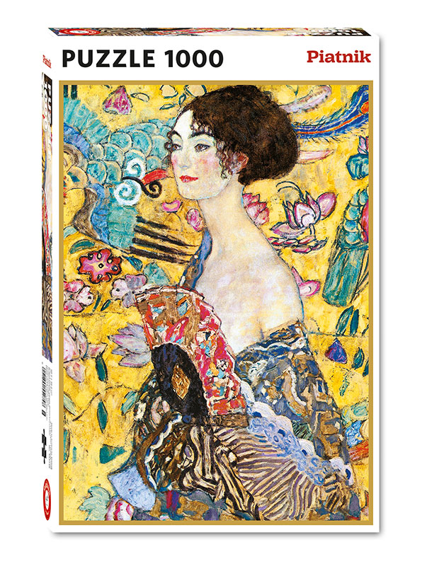 Gra/Zabawka Puzzle Klimt - Dáma s vějířem 1000 dílků 