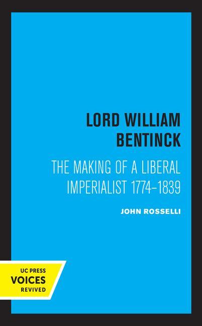 Buch Lord William Bentinck John Rosselli