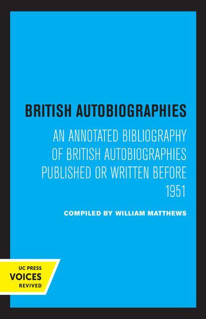 Kniha British Autobiographies 