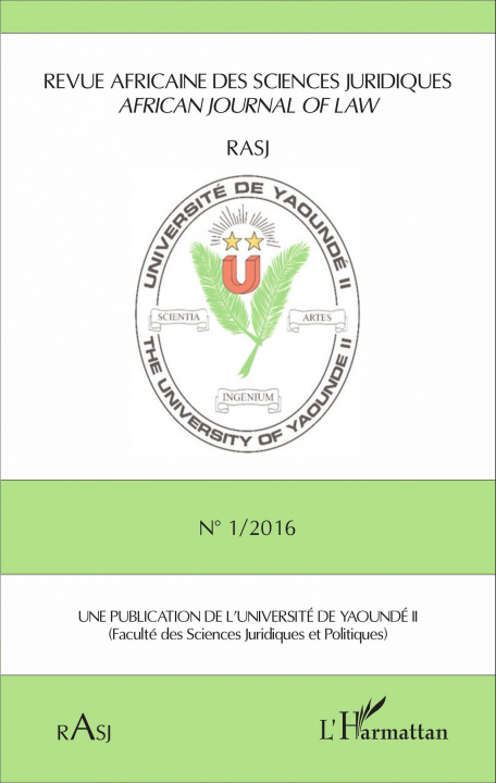 Knjiga Revue africaine des sciences juridiques N° 1/2016 Roger Mondoue