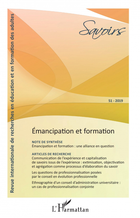 Buch Émancipation et formation Philippe Carré