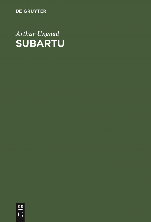 Knjiga Subartu Arthur Ungnad