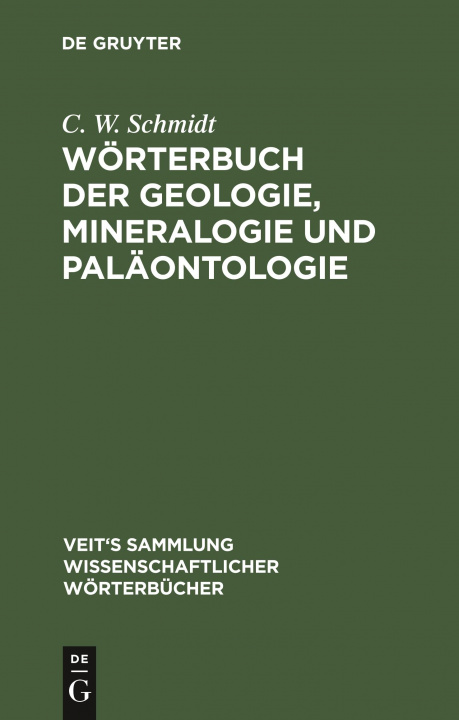 Carte Woerterbuch Der Geologie, Mineralogie Und Palaontologie 