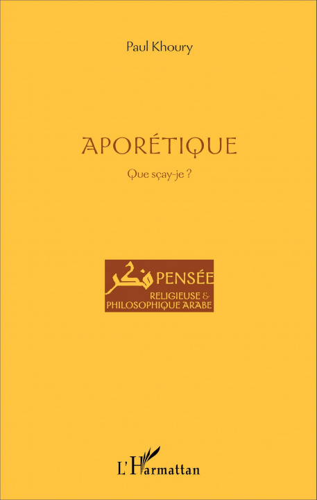 Book Aporétique Khoury
