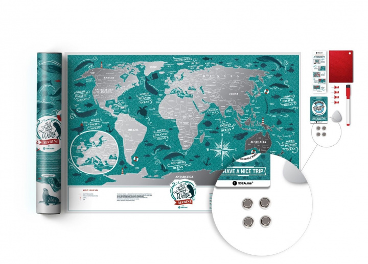 Könyv Mapa zdrapka świat travel map marine world 