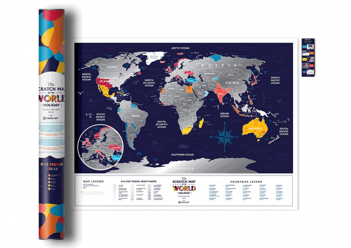 Carte Mapa zdrapka świat travel map holiday world 