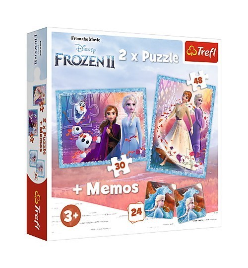 Joc / Jucărie Puzzle Ledové království 2 + pexeso 