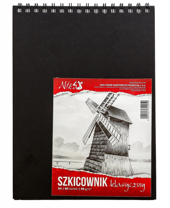 Книга Szkicownik A4 klasyczny Koh-i-Noor 98g 80 kartek spirala po krótkim boku 