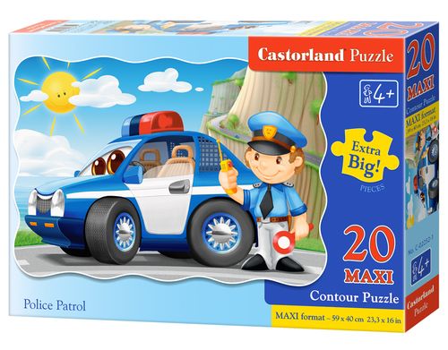 Kniha Puzzle 20 maxi Policja 