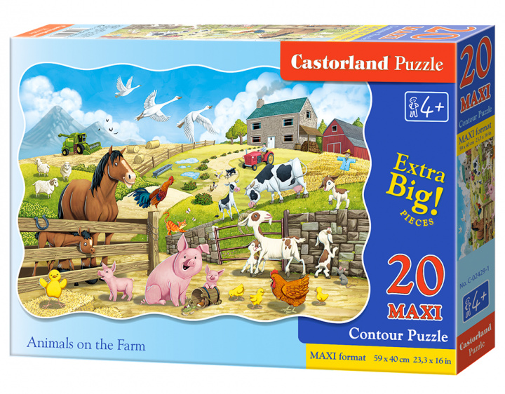 Carte Puzzle 20 maxi Zwierzęta z farmy C-02429 