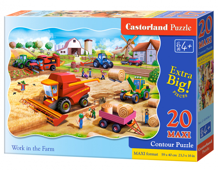 Kniha Puzzle 20 maxi Praca na farmie C-02436 