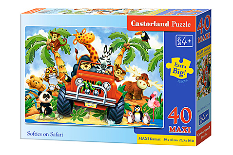 Carte Puzzle 40 maxi Podróż przez Safari B-040131 