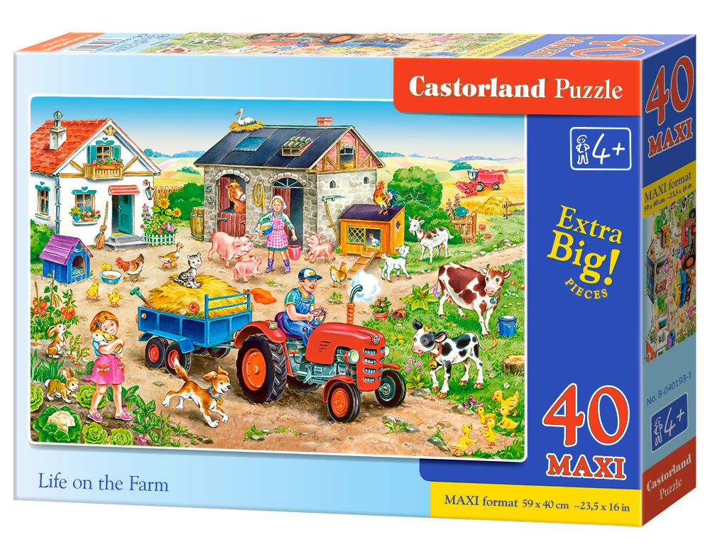 Könyv Puzzle 40 maxi Życie na farmie B-40193 