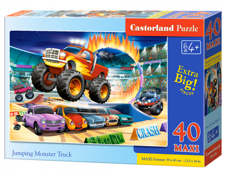 Hra/Hračka Puzzle 40 maxi Monster truck pokazy B-040308 